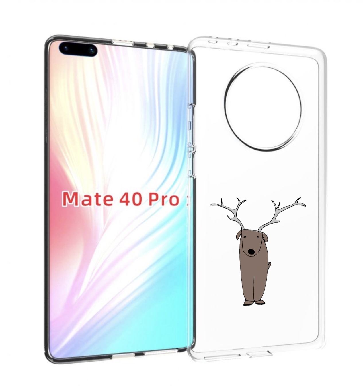 

Чехол MyPads Собака олень для Huawei Mate 40 Pro (NOH-NX9), Прозрачный, Tocco