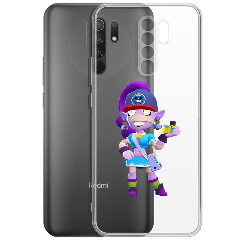 Чехол-накладка Brawl Stars-Суперфанатка Эмз для Xiaomi Redmi 9
