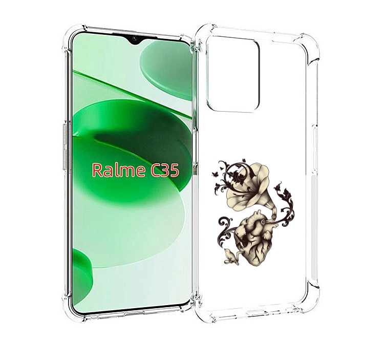 

Чехол MyPads Граммофон для Realme C35 / Narzo 50A Prime, Прозрачный, Tocco