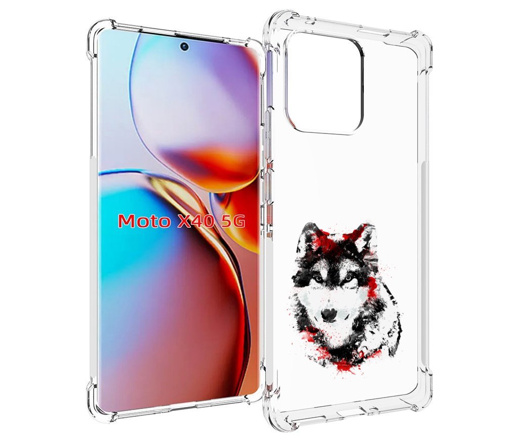 

Чехол MyPads кровавый волк для Motorola Moto X40, Прозрачный, Tocco