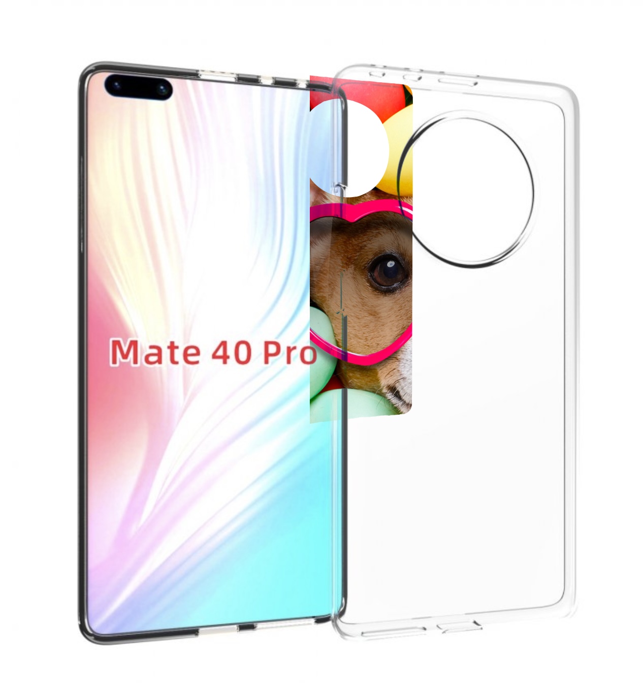 

Чехол MyPads Собака-в-яйцах для Huawei Mate 40 Pro (NOH-NX9), Прозрачный, Tocco
