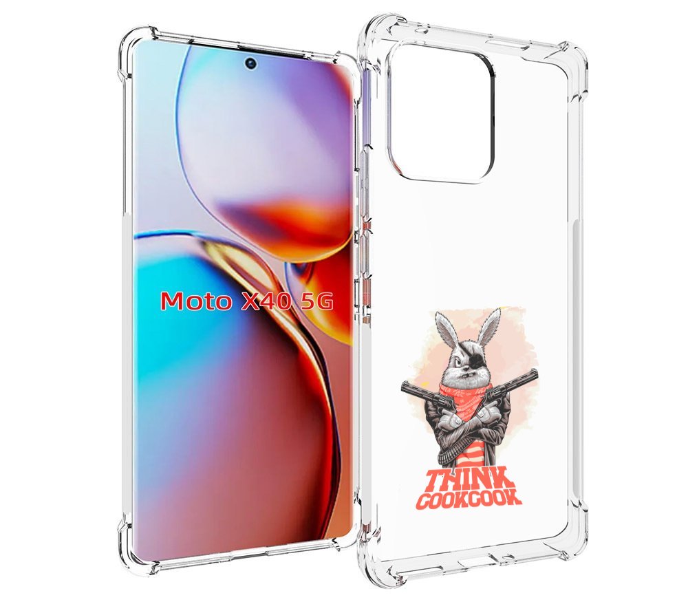 

Чехол MyPads кролик пират для Motorola Moto X40, Прозрачный, Tocco