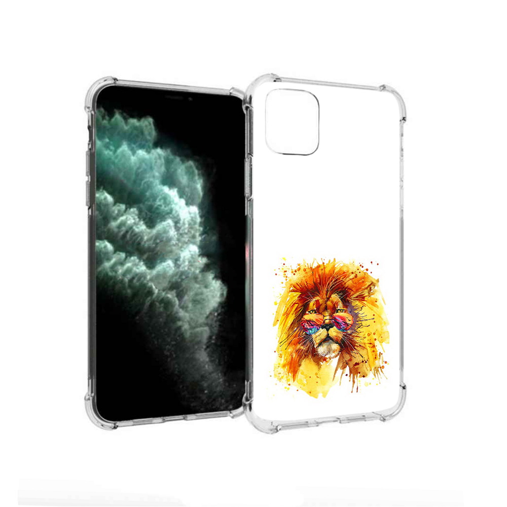 

Чехол MyPads Tocco для Apple iPhone 11 Pro Max лев в очках (PT142698.615.436), Прозрачный, Tocco
