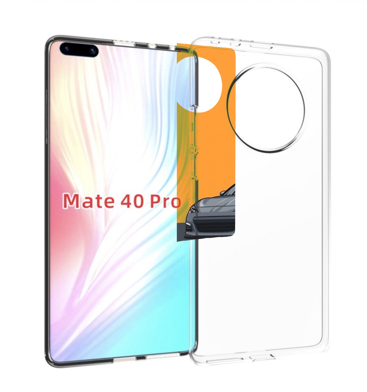 

Чехол MyPads Спорт-кар для Huawei Mate 40 Pro (NOH-NX9), Прозрачный, Tocco