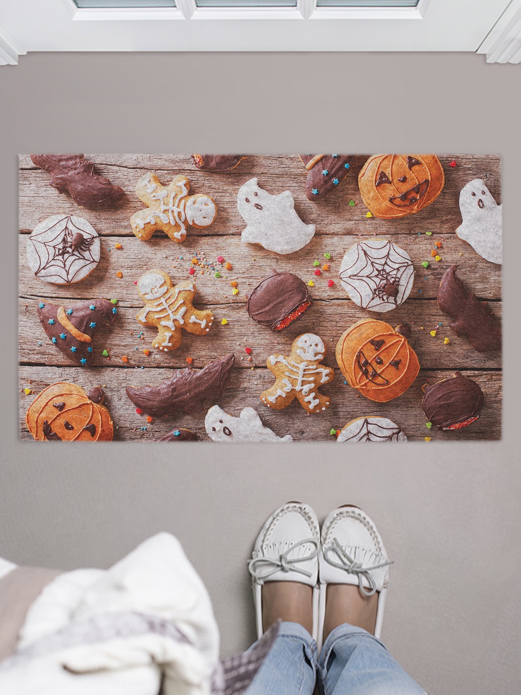 

Придверный коврик в прихожую для обуви, на резиновой основе, 75x45 см door_80679 JoyArty