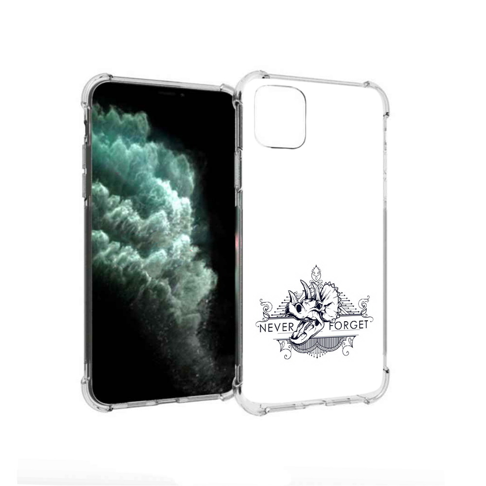 

Чехол MyPads Tocco для Apple iPhone 11 Pro Max логотип носорога никогда не забуду, Прозрачный, Tocco