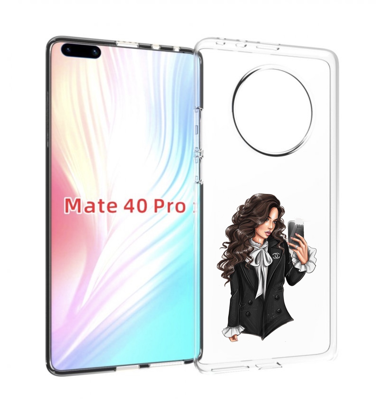 Чехол MyPads Стильная-девушка для Huawei Mate 40 Pro (NOH-NX9)