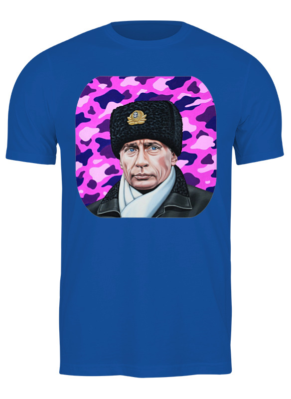 

Футболка унисекс Printio Putin синяя XL, Синий, Putin