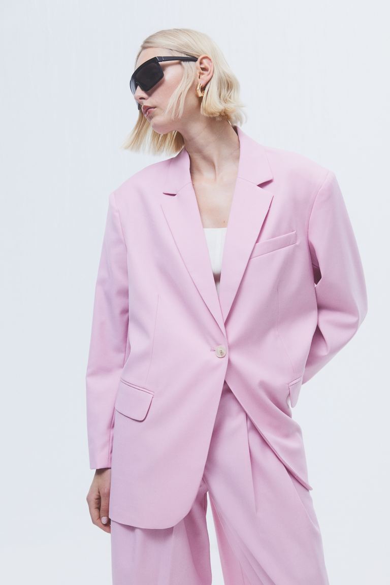 Блейзер женский H&M 1107623005 розовый L (доставка из-за рубежа)