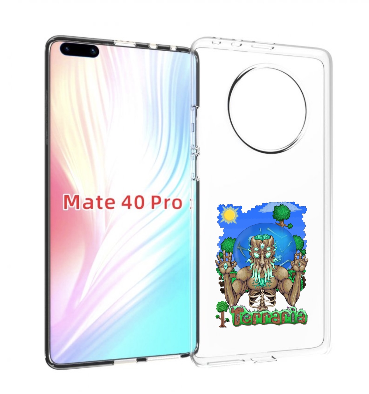 

Чехол MyPads Террария для Huawei Mate 40 Pro (NOH-NX9), Прозрачный, Tocco