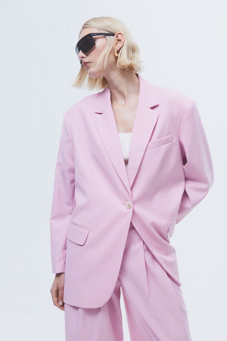 

Блейзер женский H&M 1107623005 розовый XL (доставка из-за рубежа), 1107623005