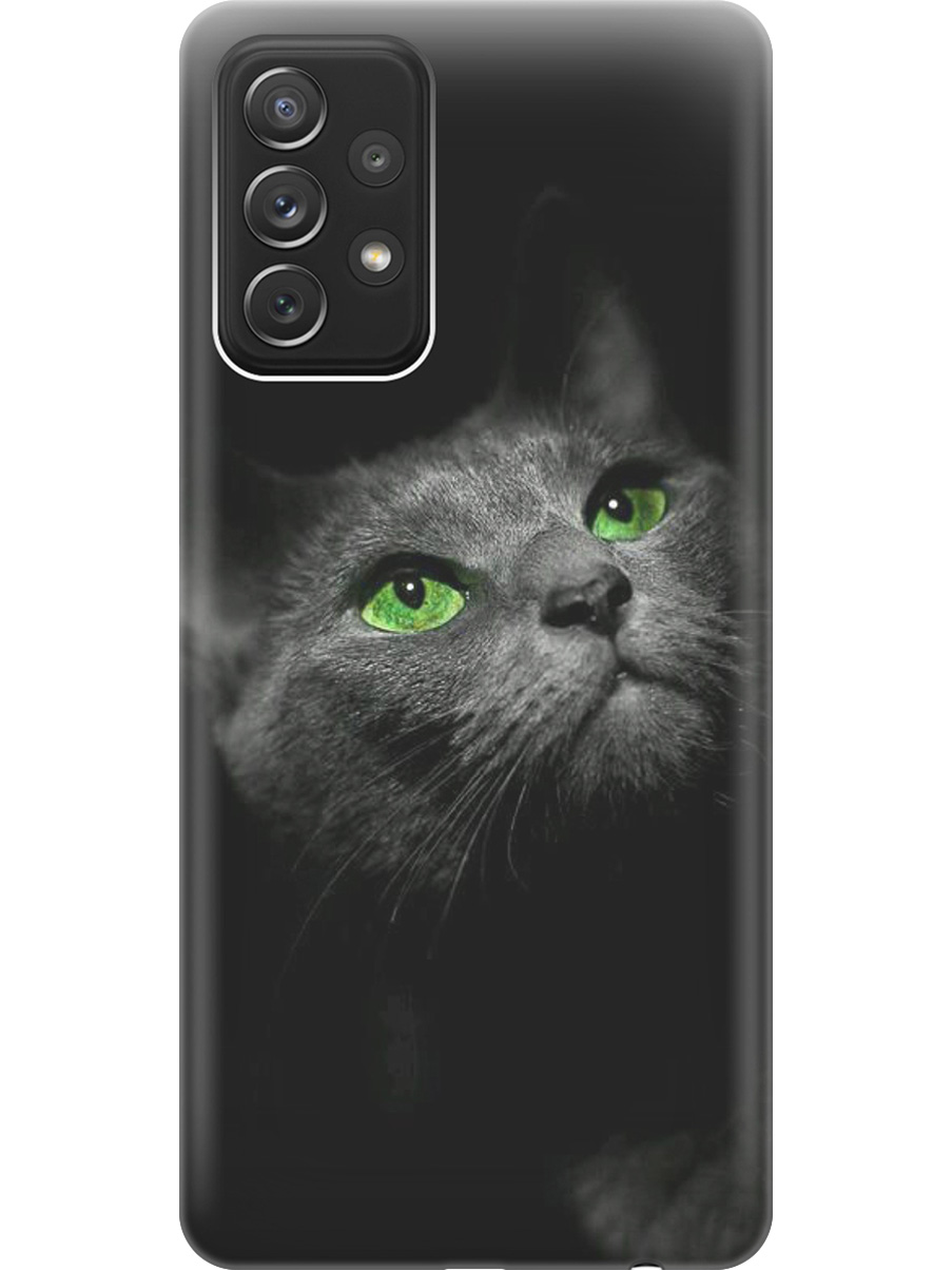 

Силиконовый чехол на Samsung Galaxy A72 с принтом "Зеленоглазая кошка", Прозрачный;зеленый;серый;черный, 724990211