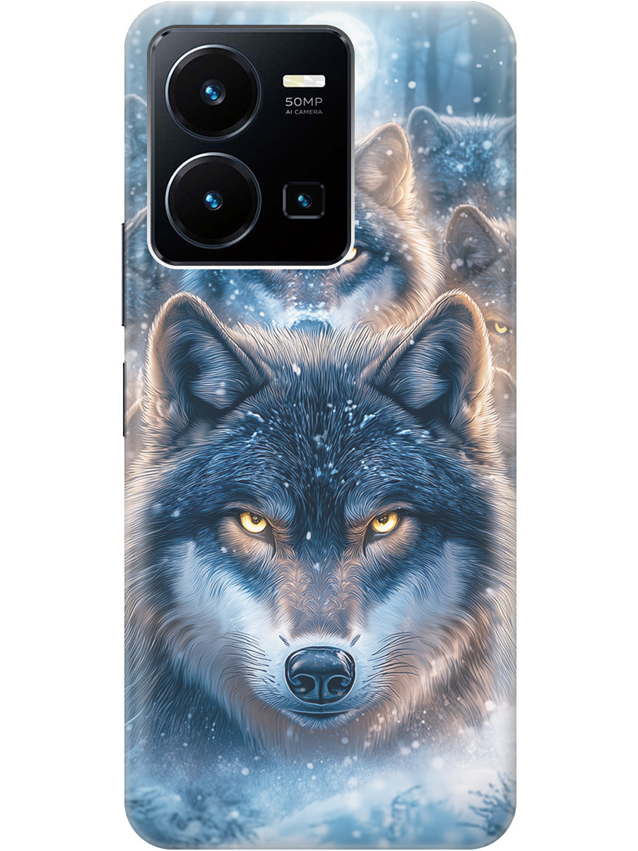 

Силиконовый чехол на Vivo Y35 с принтом "Стая волков", Прозрачный;голубой;синий;черный, 743695013