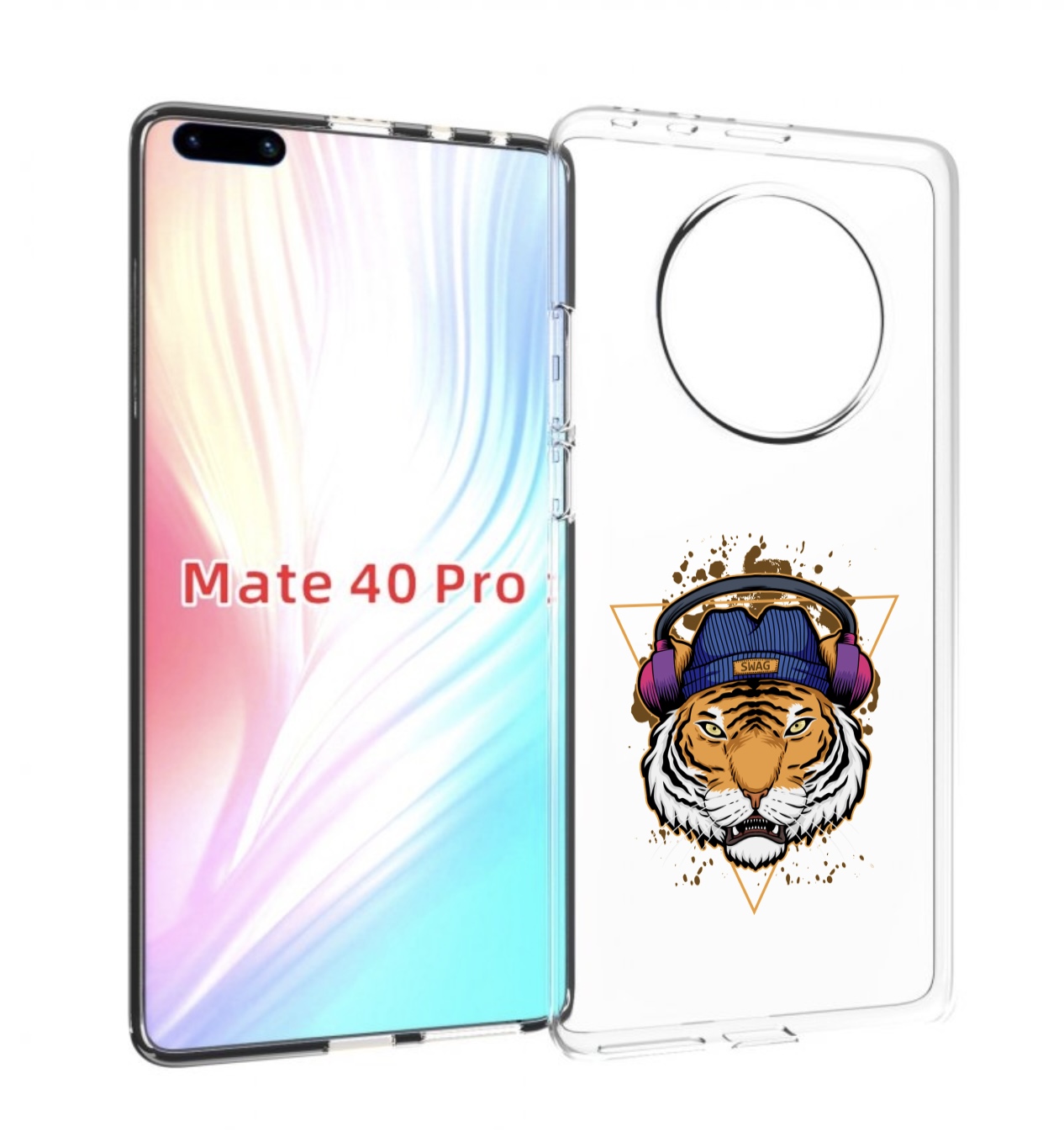 

Чехол MyPads Тигр-Свэг для Huawei Mate 40 Pro (NOH-NX9), Прозрачный, Tocco