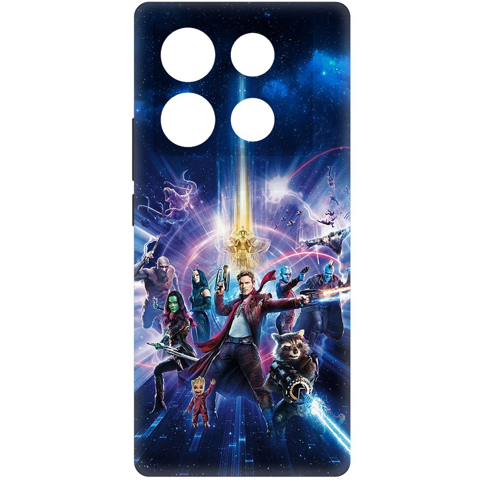 

Чехол-накладка Krutoff Soft Case Стражи Галактики. Все вместе для INFINIX Note 40 Pro, Черный