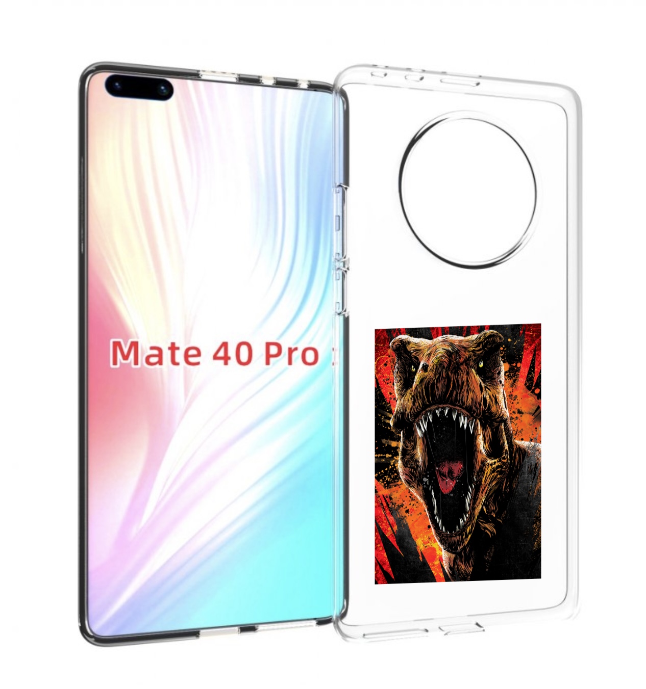 

Чехол MyPads Тиранозавр для Huawei Mate 40 Pro (NOH-NX9), Прозрачный, Tocco