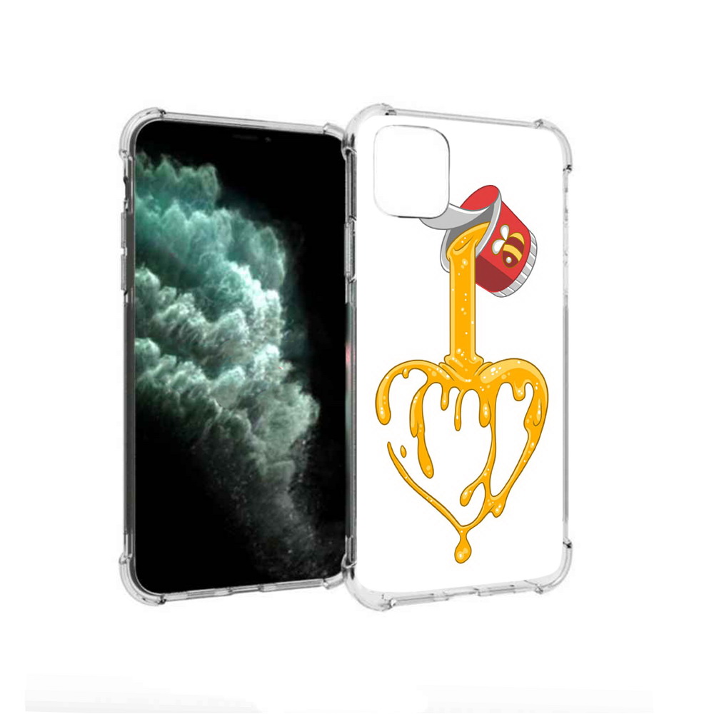 

Чехол MyPads Tocco для Apple iPhone 11 Pro Max медовое сердце (PT142698.615.471), Прозрачный, Tocco