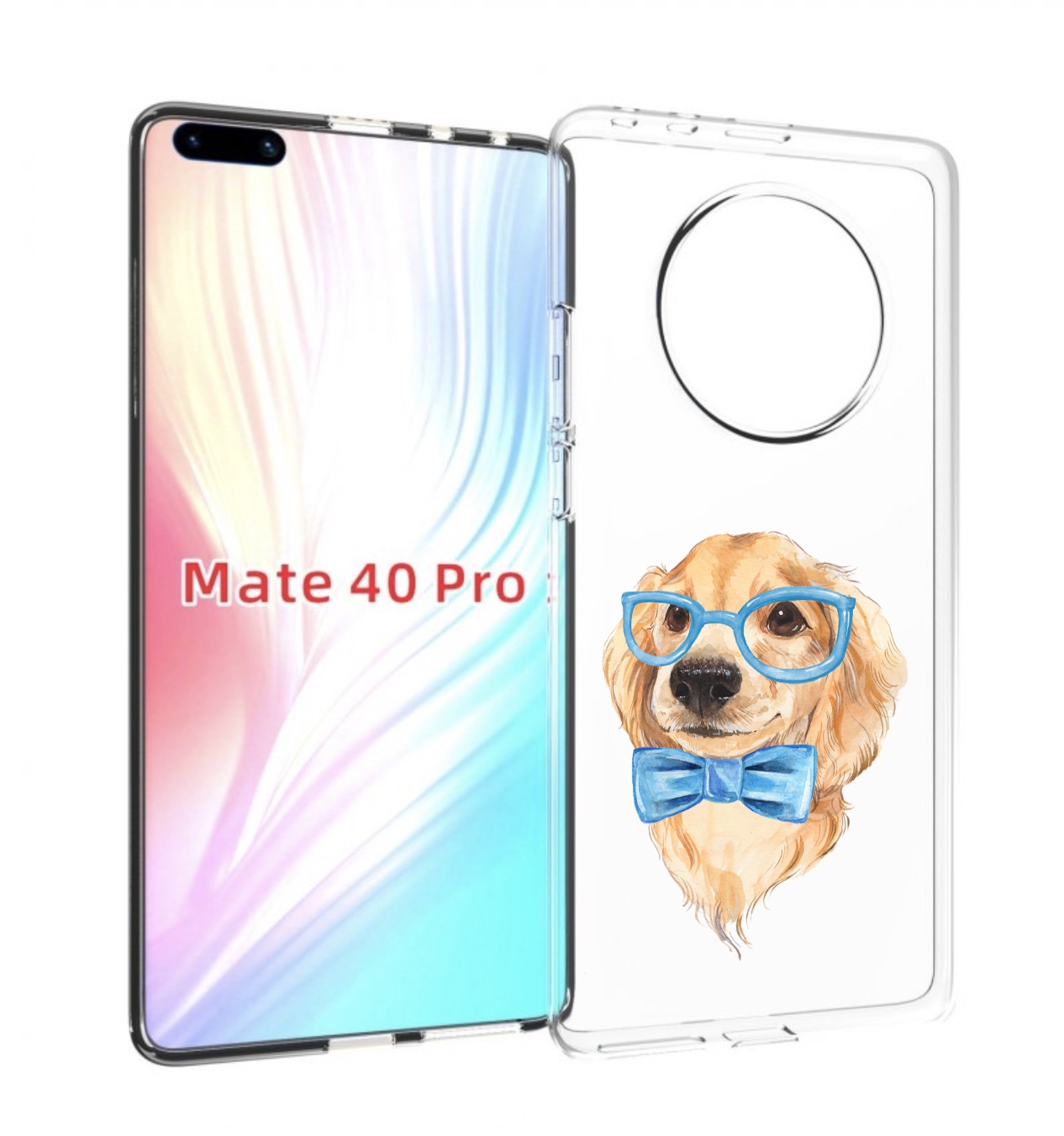 

Чехол MyPads Собака интеллигент для Huawei Mate 40 Pro (NOH-NX9), Прозрачный, Tocco