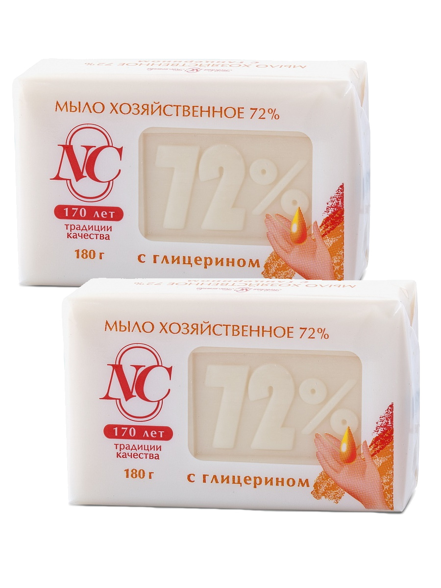 

Комплект Невская Косметика Хозяйственное мыло 72% c глицерином 180 г х 2 шт, Комплект Хозяйственное мыло Невская Косметика 72% c глицерином 180 гр. х 2 шт.