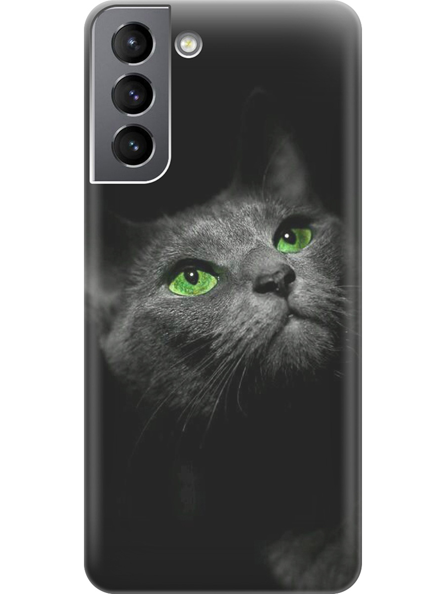 

Силиконовый чехол на Samsung Galaxy S21 с принтом "Зеленоглазая кошка", Прозрачный;зеленый;серый;черный, 724125011