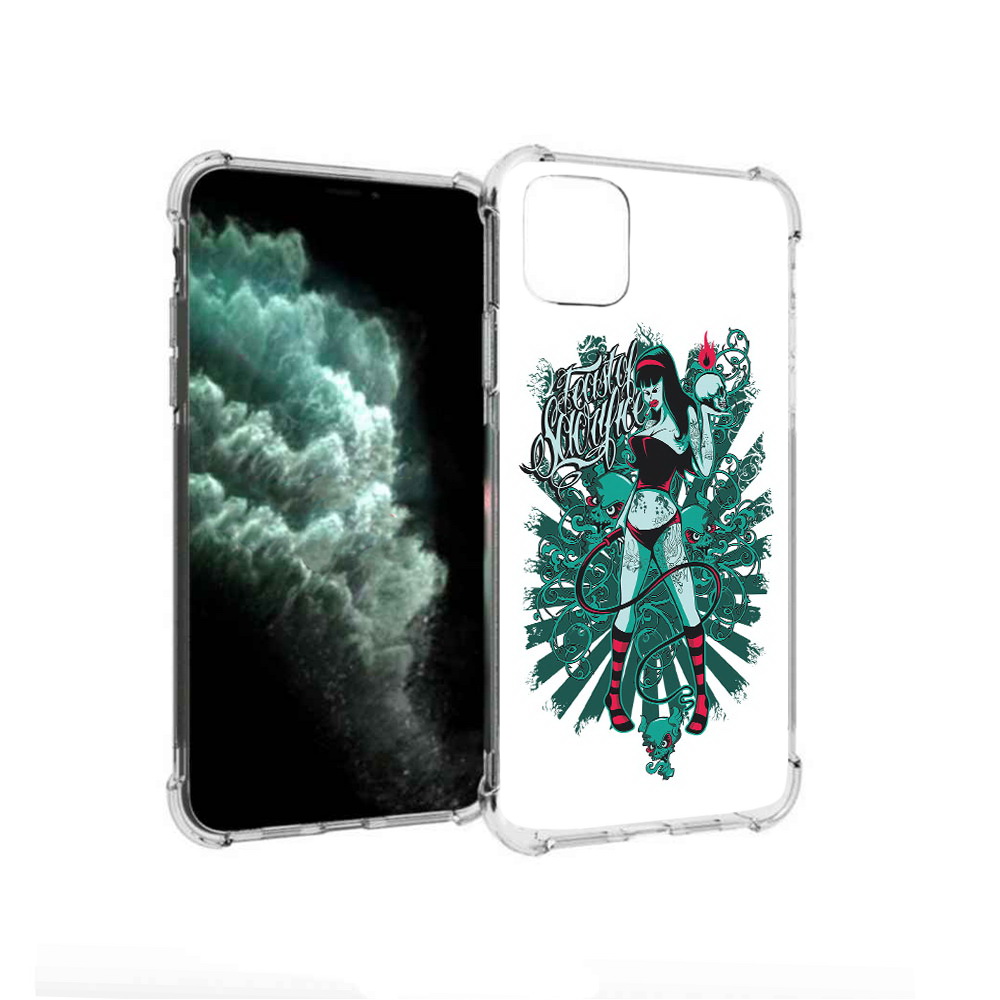 

Чехол MyPads Tocco для Apple iPhone 11 Pro Max нарисованная девушка в татуировках, Прозрачный, Tocco