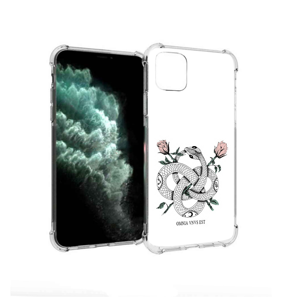 

Чехол MyPads Tocco для Apple iPhone 11 Pro Max нарисованная змея абстракция, Прозрачный, Tocco