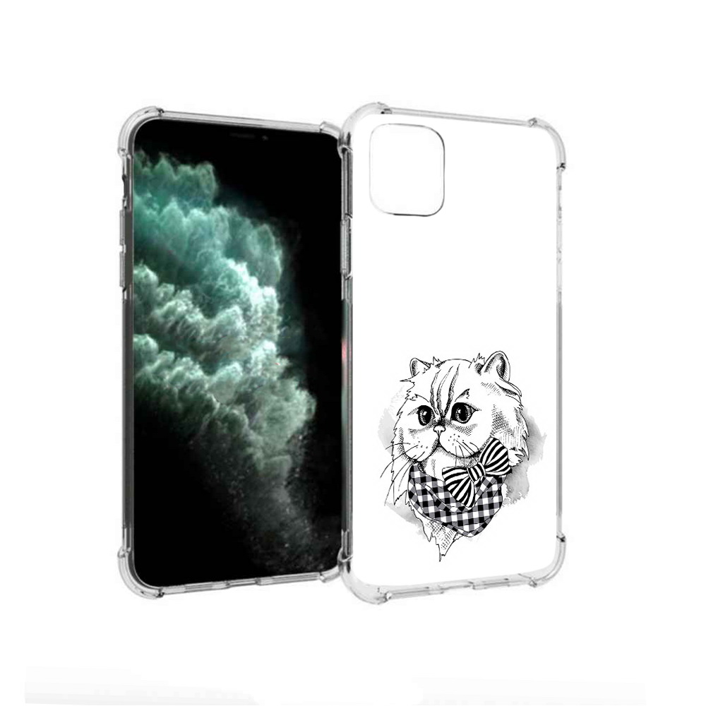 

Чехол MyPads Tocco для Apple iPhone 11 Pro Max нарисованная красивая кошечка, Прозрачный, Tocco
