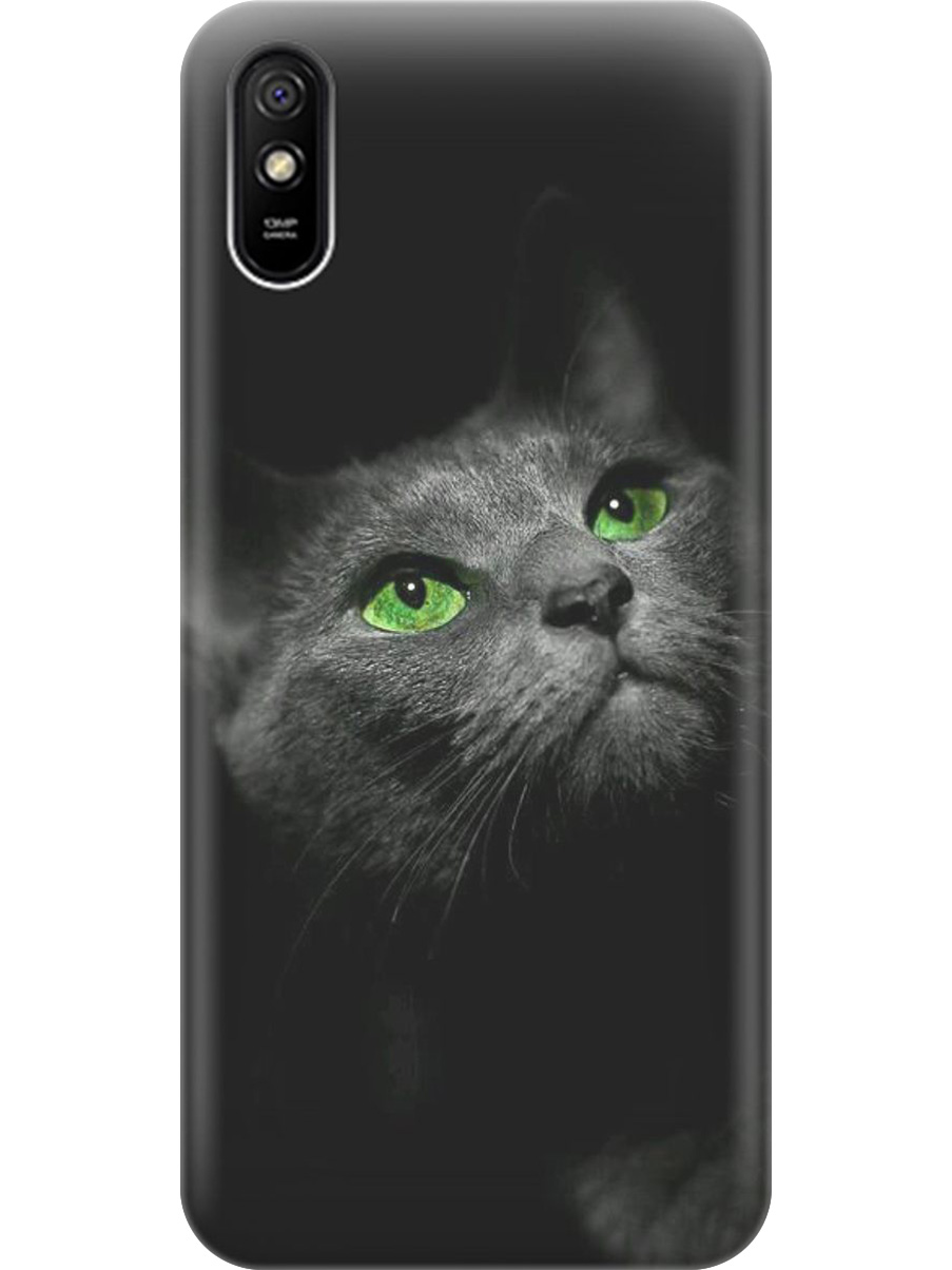 

Силиконовый чехол на Xiaomi Redmi 9A с принтом "Зеленоглазая кошка", Прозрачный;зеленый;серый;черный, 723276911
