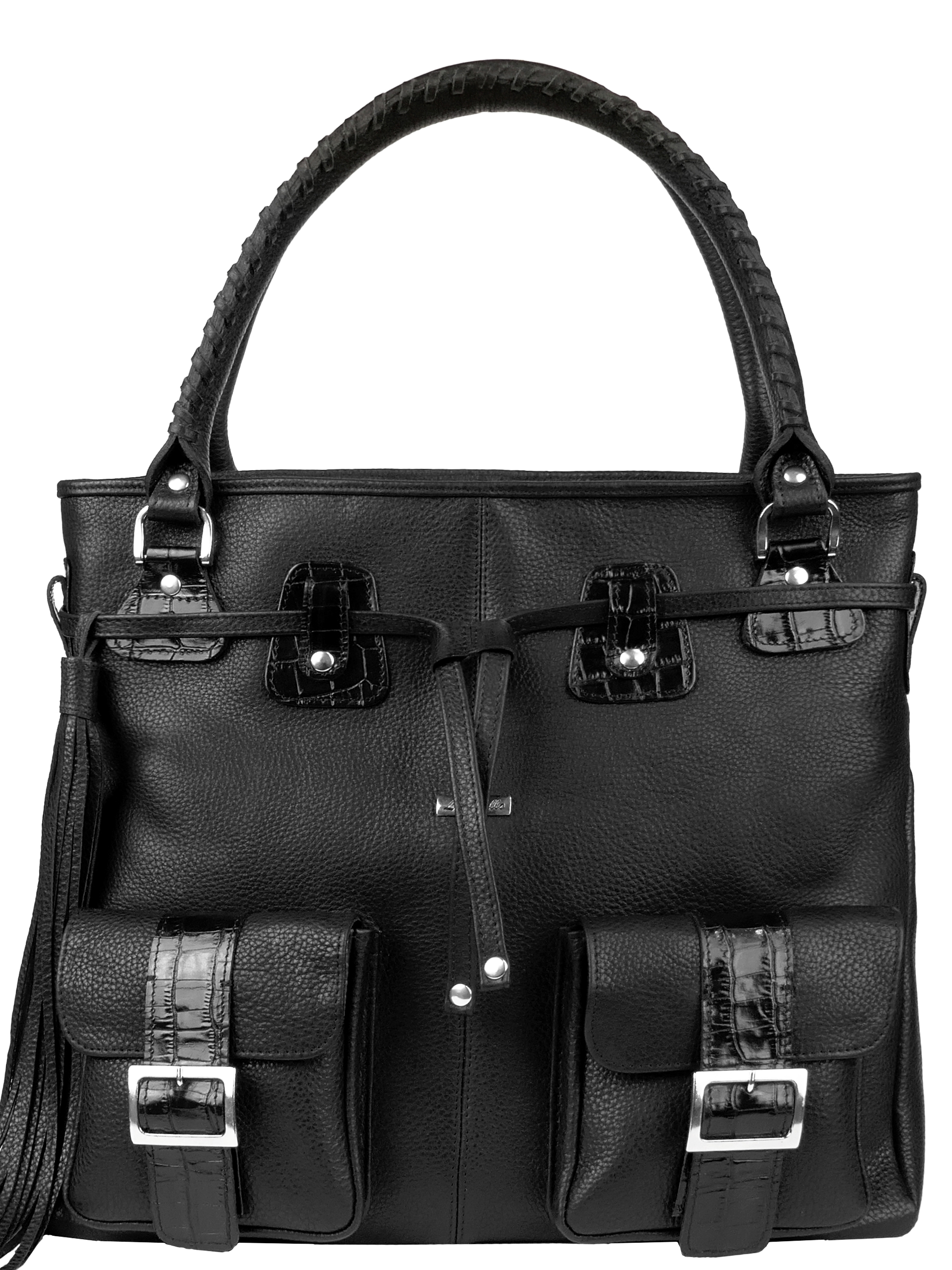 Комплект (брелок+сумка) женский L'Uccello 4016, черный