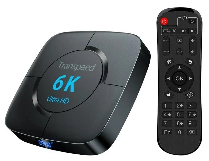 ТВ приставка Smart TV Box Transpeed 6K 4/64GB Android 10.0 Allwinner H616