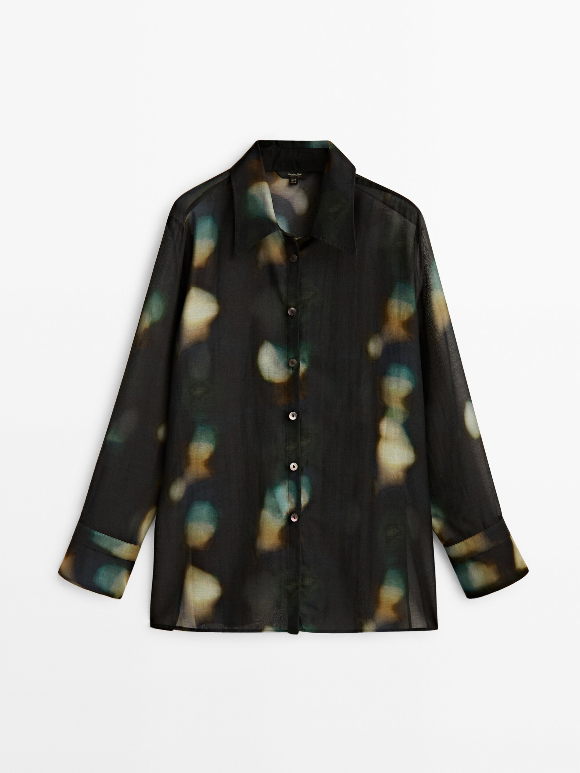 

Блуза женская Massimo Dutti 05102808407 синяя 40, 05102808407