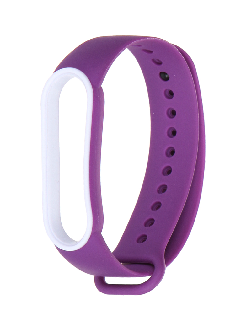 

Ремешок Zibelino для Mi Band 5/6 Silicone Purple-White ZBS-XIMB5-PUR-W, Mi Band 5 / 6