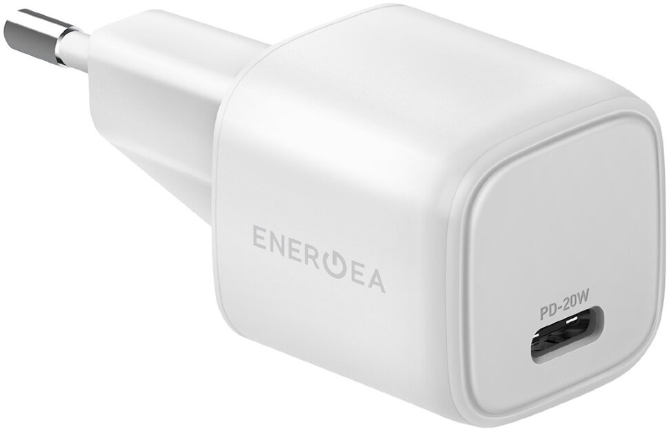 фото Сетевое зарядное устройство energea ampcharge nano pd20 super compact usb-c charger, белый