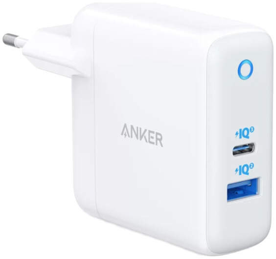 фото Сетевое зарядное устройство anker powerport pd+2 20w+15w, цвет белый (a2636g21)