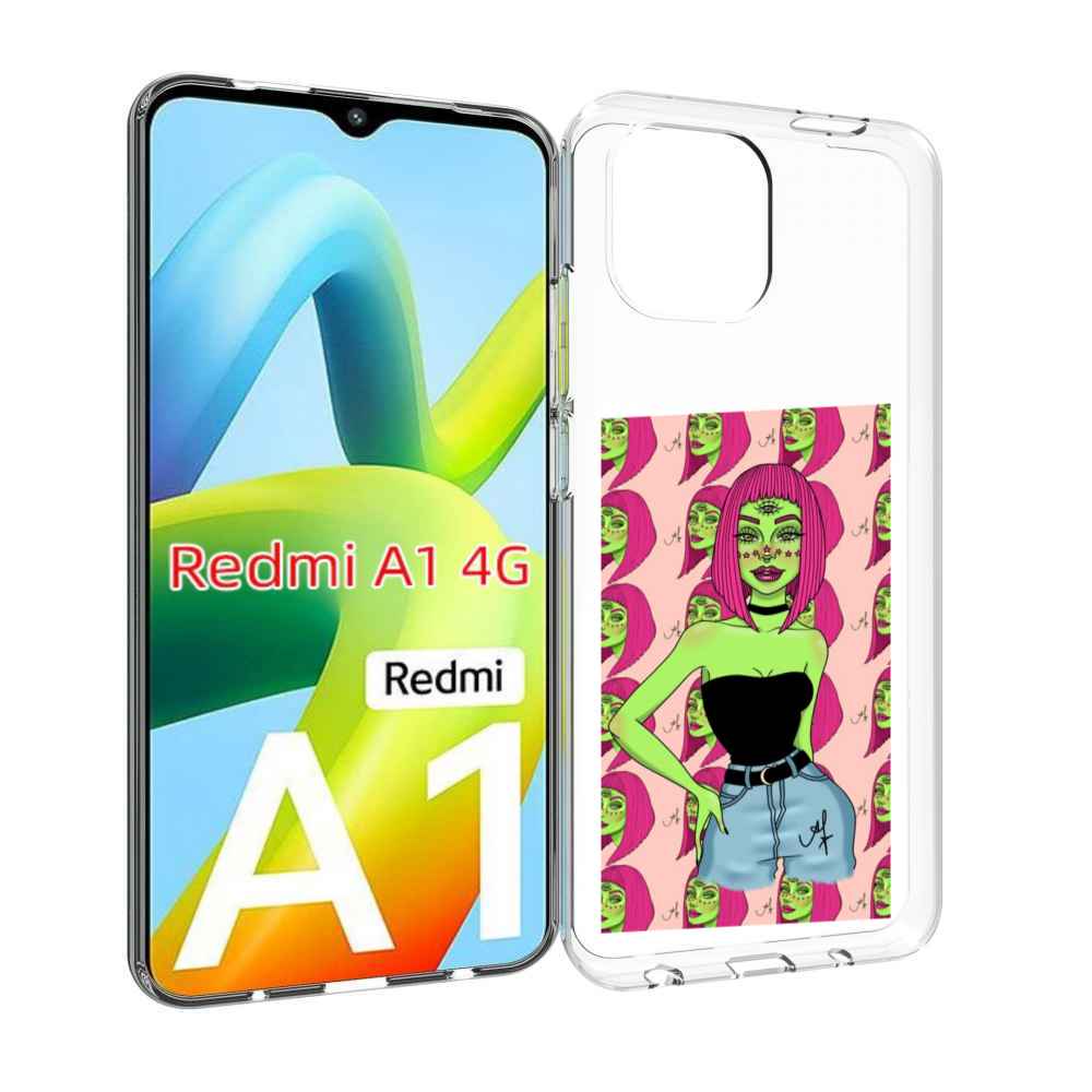 

Чехол MyPads зеленая-девушка-с-глазом женский для Xiaomi Redmi A1, Прозрачный, Tocco