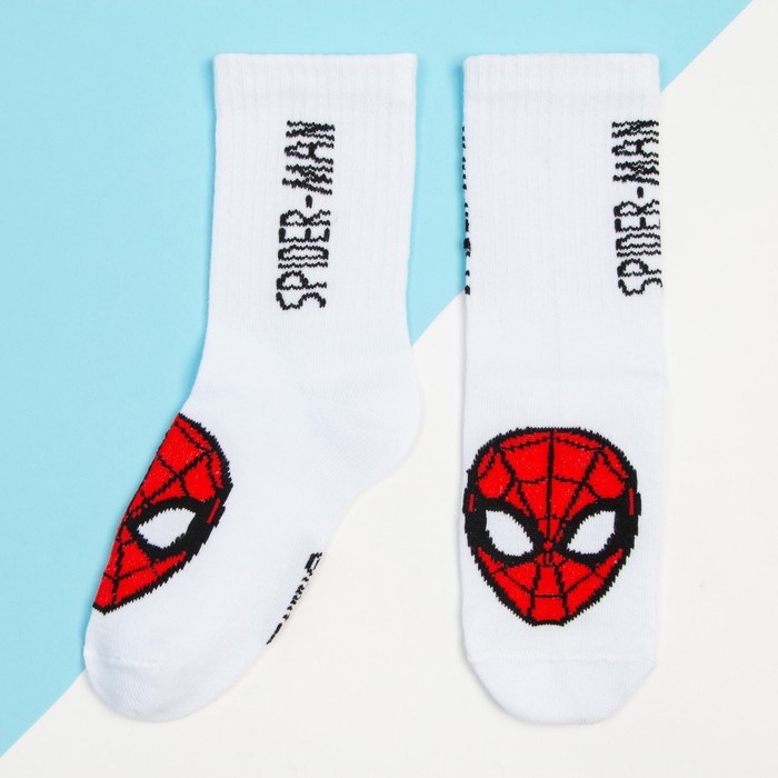 

Носки для мальчика, Человек-Паук, MARVEL, 14-16, белый, Человек-паук