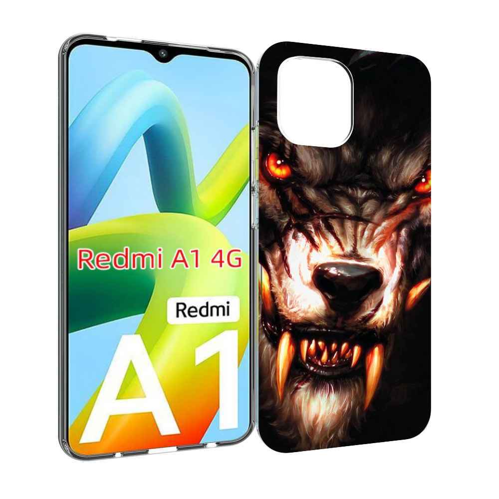 

Чехол MyPads злой голодный волк мужской для Xiaomi Redmi A1, Прозрачный, Tocco
