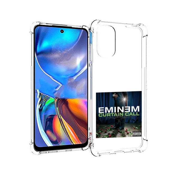 

Чехол MyPads Eminem CURTAIN CALL, THE HITS для Motorola Moto E32, Прозрачный, Tocco