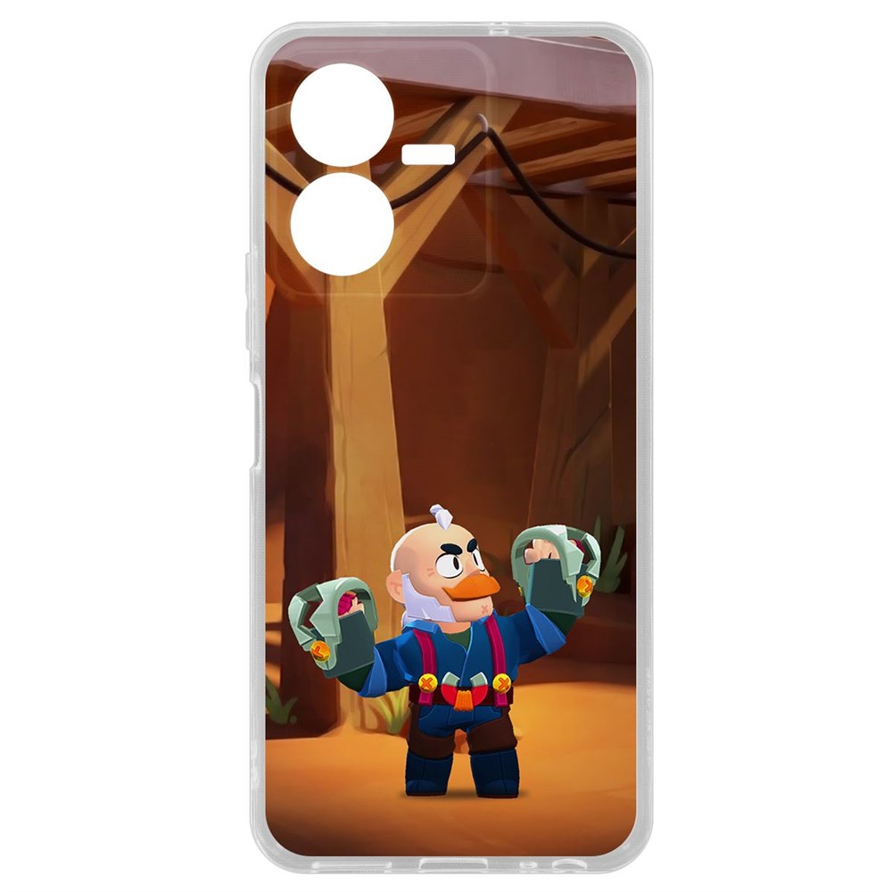 

Чехол-накладка Кейс Brawl Stars-Сэм для Vivo Y22, Прозрачный