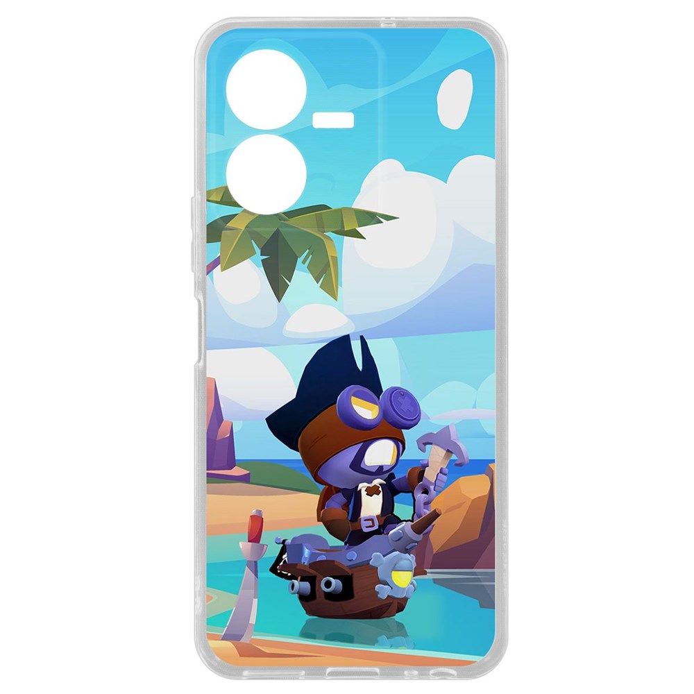 

Чехол-накладка Кейс Brawl Stars-Темный Корсар Карл для Vivo Y22, Прозрачный