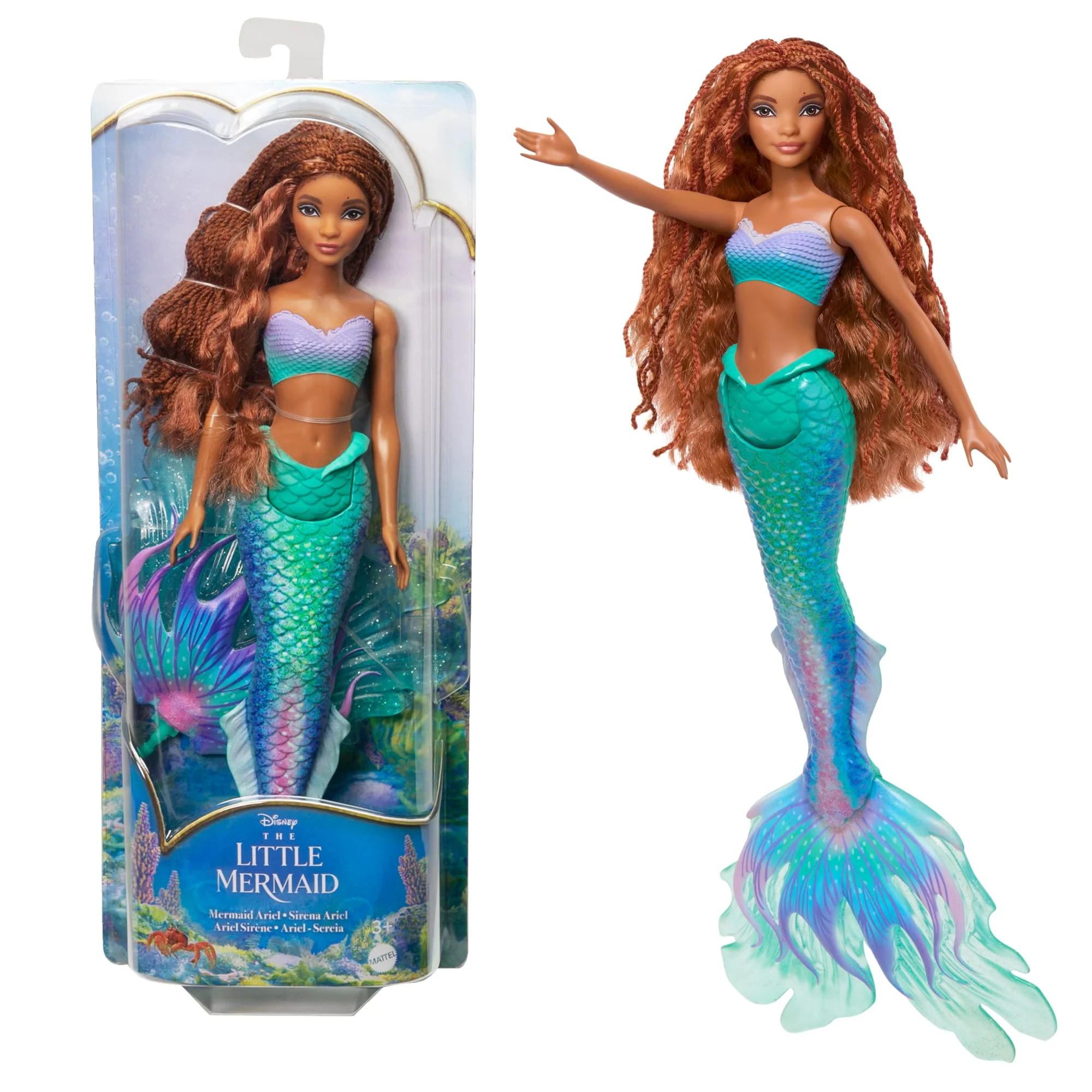 Кукла Disney Little Mermaid Ариэль Русалочка темная кожа HLX08 3579₽