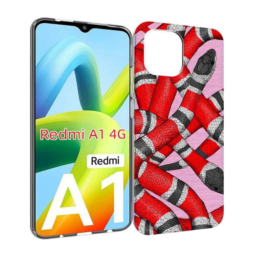 

Чехол MyPads змея-красно-черно-белый для Xiaomi Redmi A1, Прозрачный, Tocco