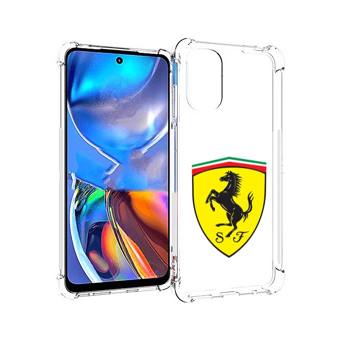

Чехол MyPads Ferrari-3 мужской для Motorola Moto E32, Прозрачный, Tocco