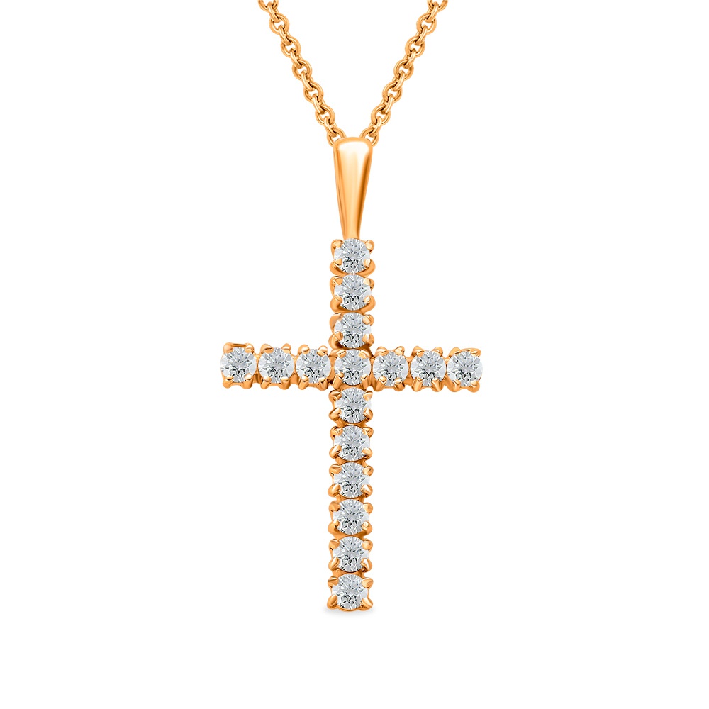 

Кулон из красного золота 585Gold 303002894, фианит, 303002894