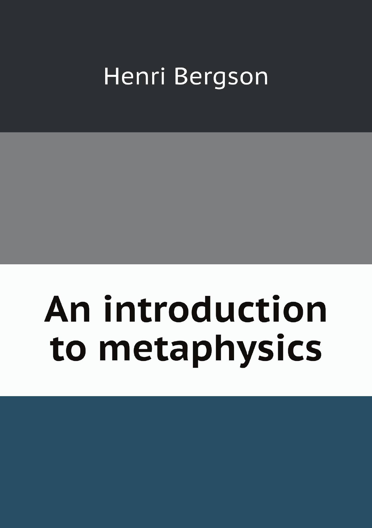 

An introduction to metaphysics