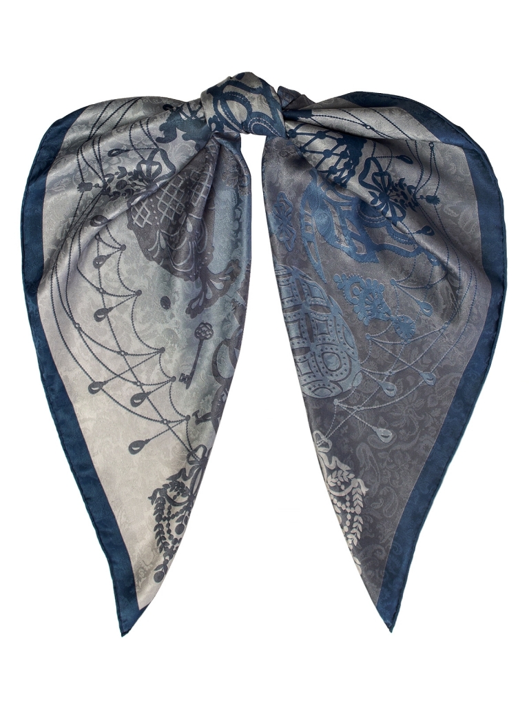 

Платок женский Eleganzza 01-00041832 синий, 90x90 см, 01-00041832
