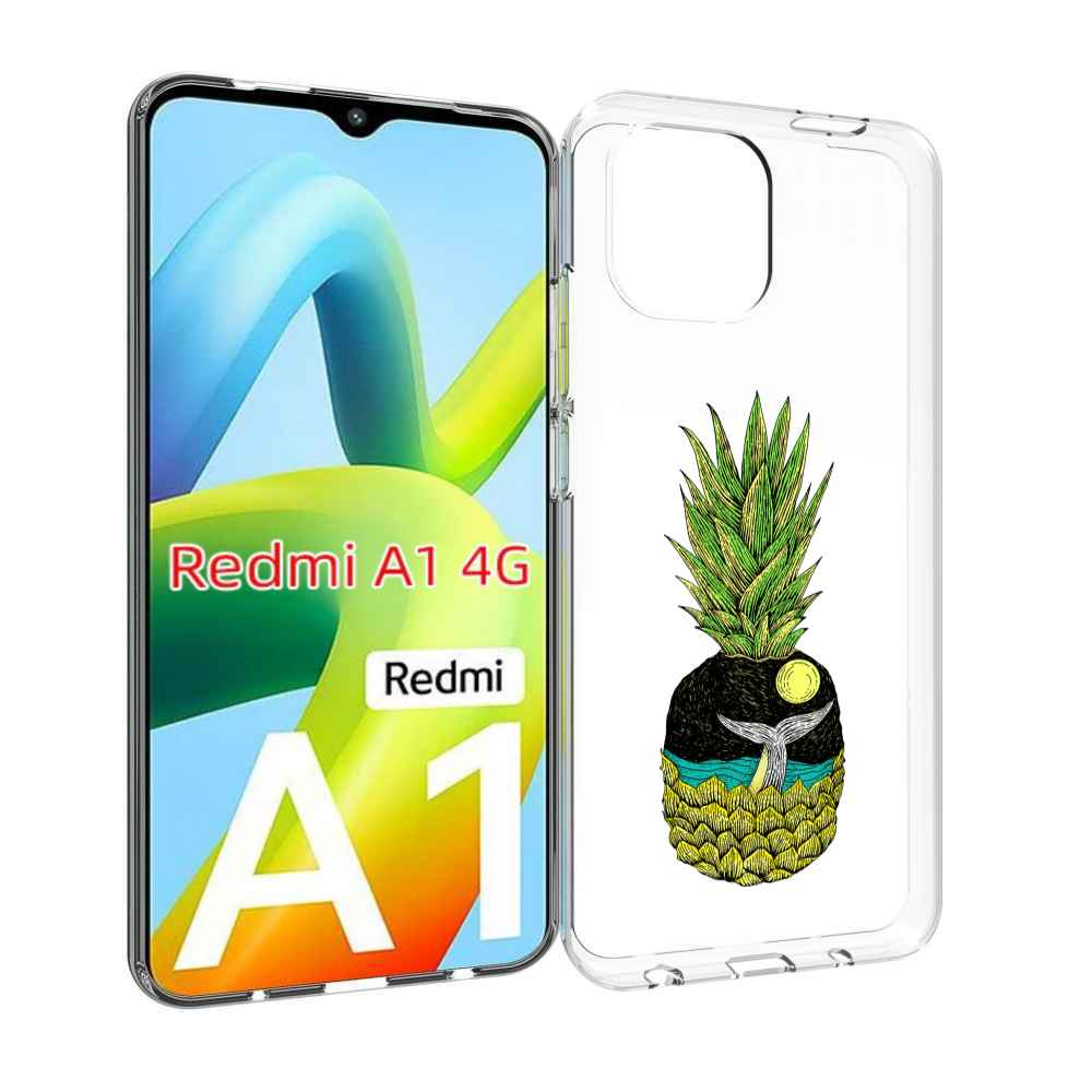 Чехол MyPads ананас с китом для Xiaomi Redmi A1