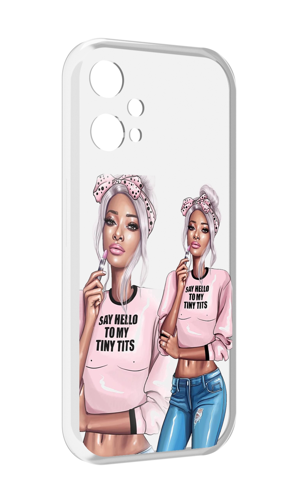 

Чехол MyPads Девушка-в-розовой-футболке женский для OnePlus Nord CE 2 Lite 5G, Прозрачный, Tocco