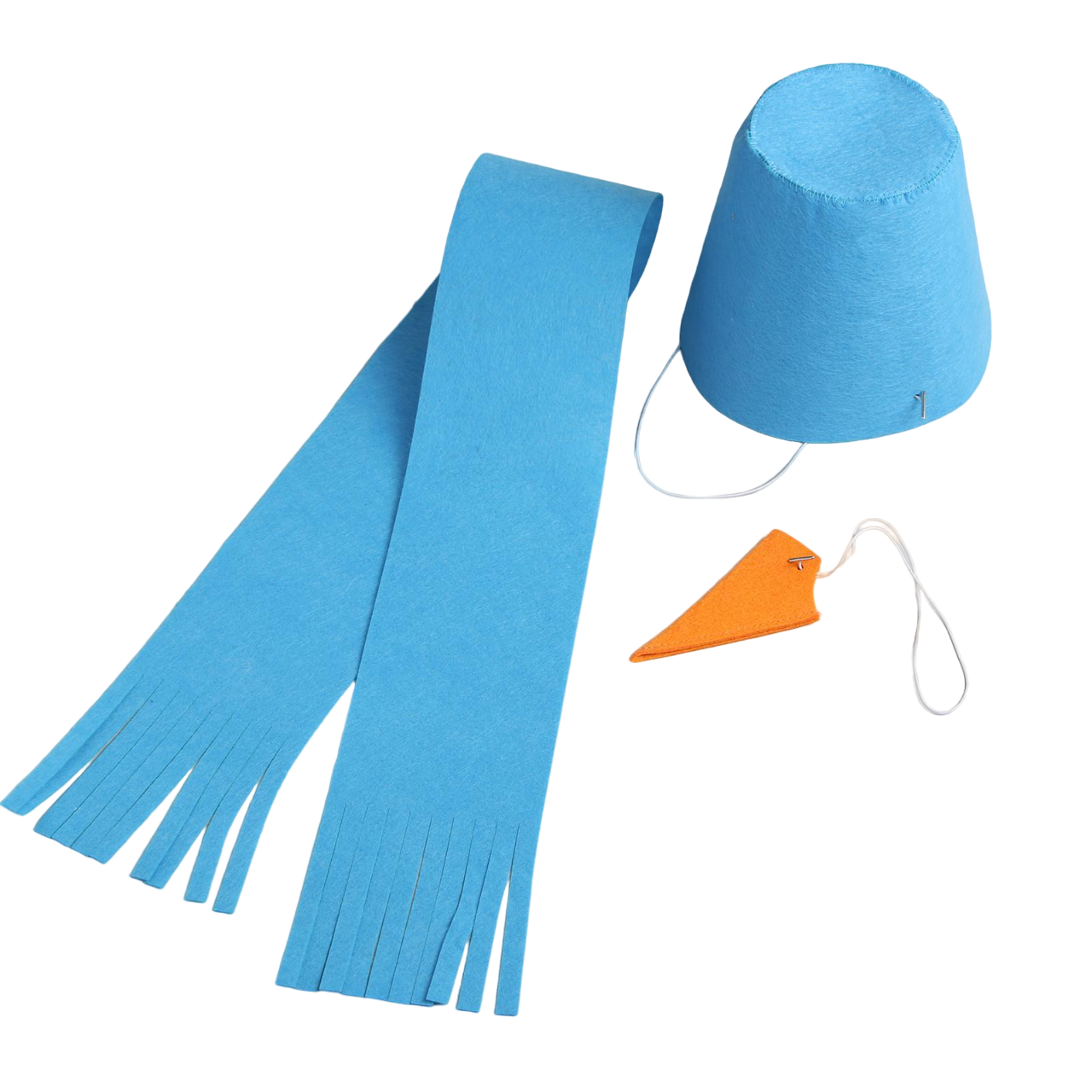 Карнавальный набор «Снеговик», 3 предмета: ведро, шарф, нос, голубой