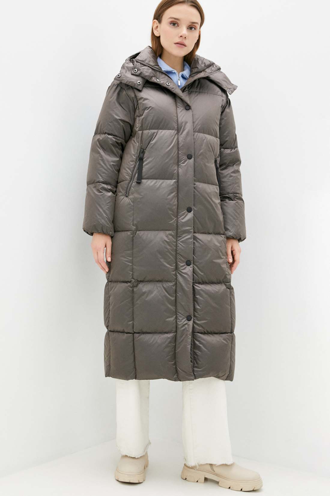 

Пуховик женский Baon B001548 серый XXL, B001548